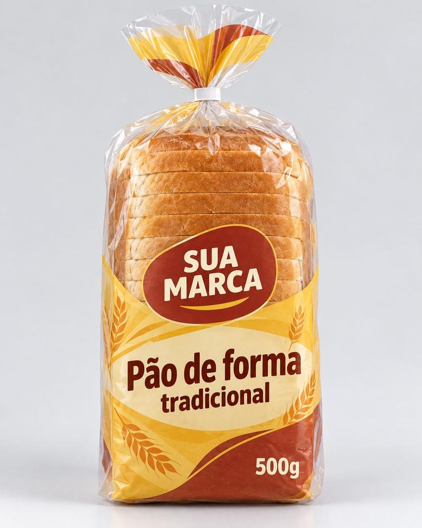 Saco de pão de forma tradicional, arte demonstrativa