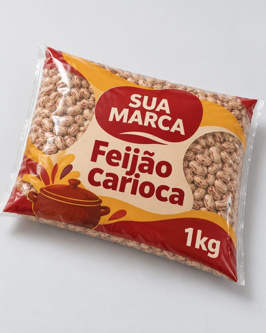 Pacote de feijão carioca, arte demonstrativa